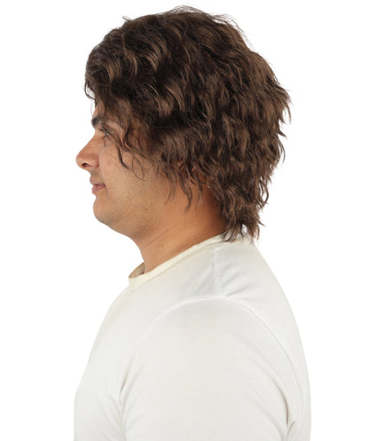 HPO Adult Men's Messy Wavy Shag Wig | Multiple Color Options | Create of synthetic fiber, relaxed tousled volume, breathable base | Party, Halloween, theater, drag, performance, costume events