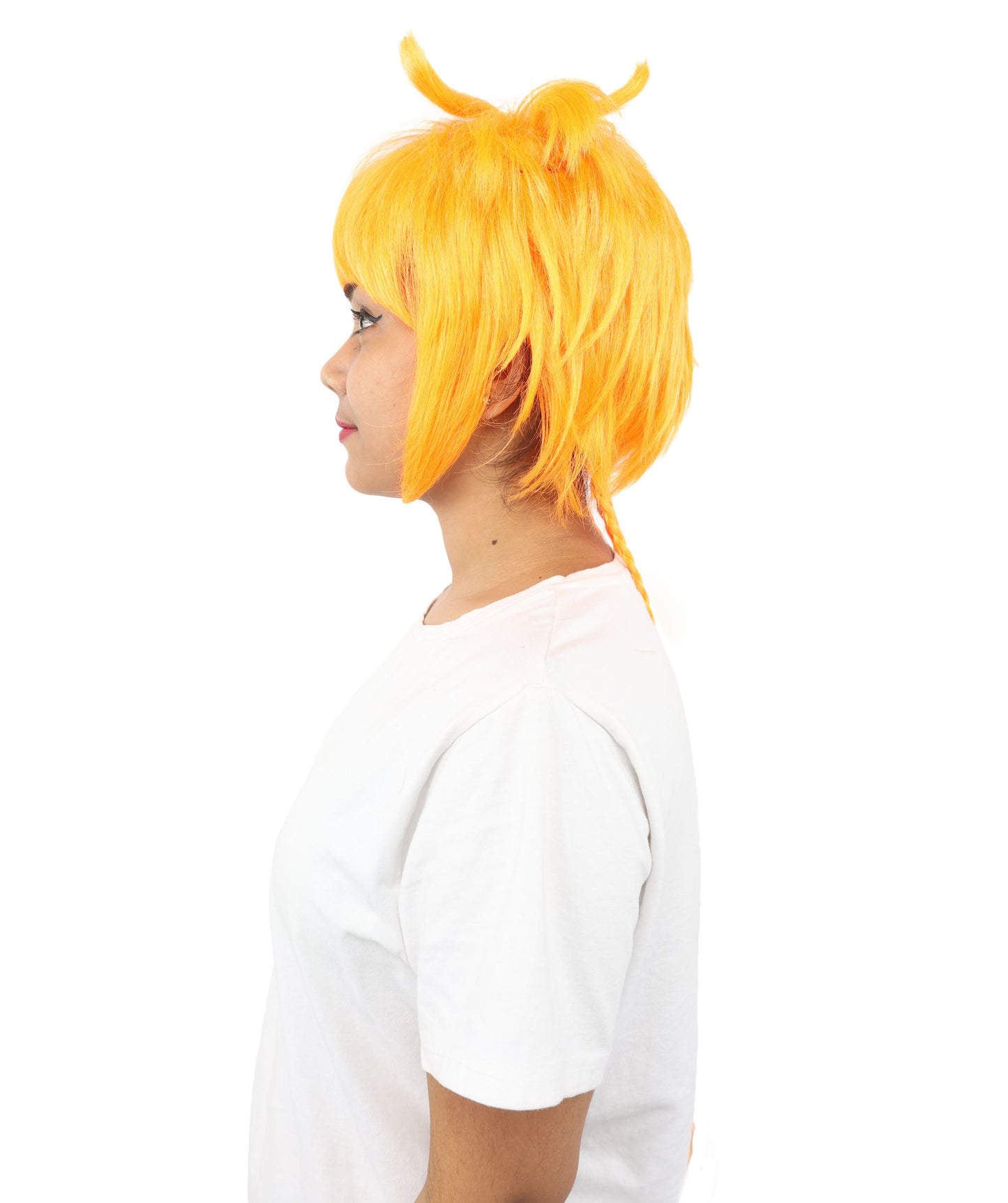HPO Adult Women's Animal Ear Braided Wig | Multiple Color Options | Synthetic fiber, short bob with sculpted ears and long micro-braids, breathable base | Party, Halloween, theater, drag, performance, costume events