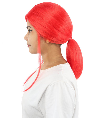 HPO Women’s Margo Gru-Inspired Long-Length Brown Wig | 17 Inch Hairpiece Halloween, Cosplay, and Themed Parties | Natural-Looking Synthetic hair with Capless Cap