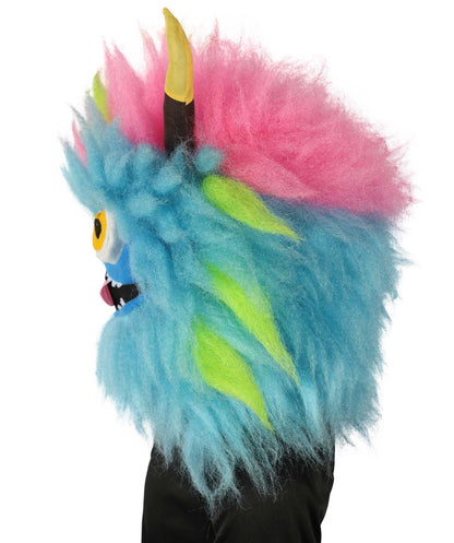 HPO Adult Unisex Furry Rainbow Monster Costume & Bundel Set with Mask | Perfect for Halloween| Flame-retardant Synthetic Fabric