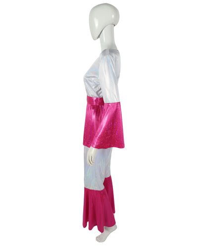 HPO Adult Women’s Retro Sparkle Dance Dress | Sequin Party Outfit with Comfortable Jersey Lining | Perfect for Halloween, Cosplay & Stage