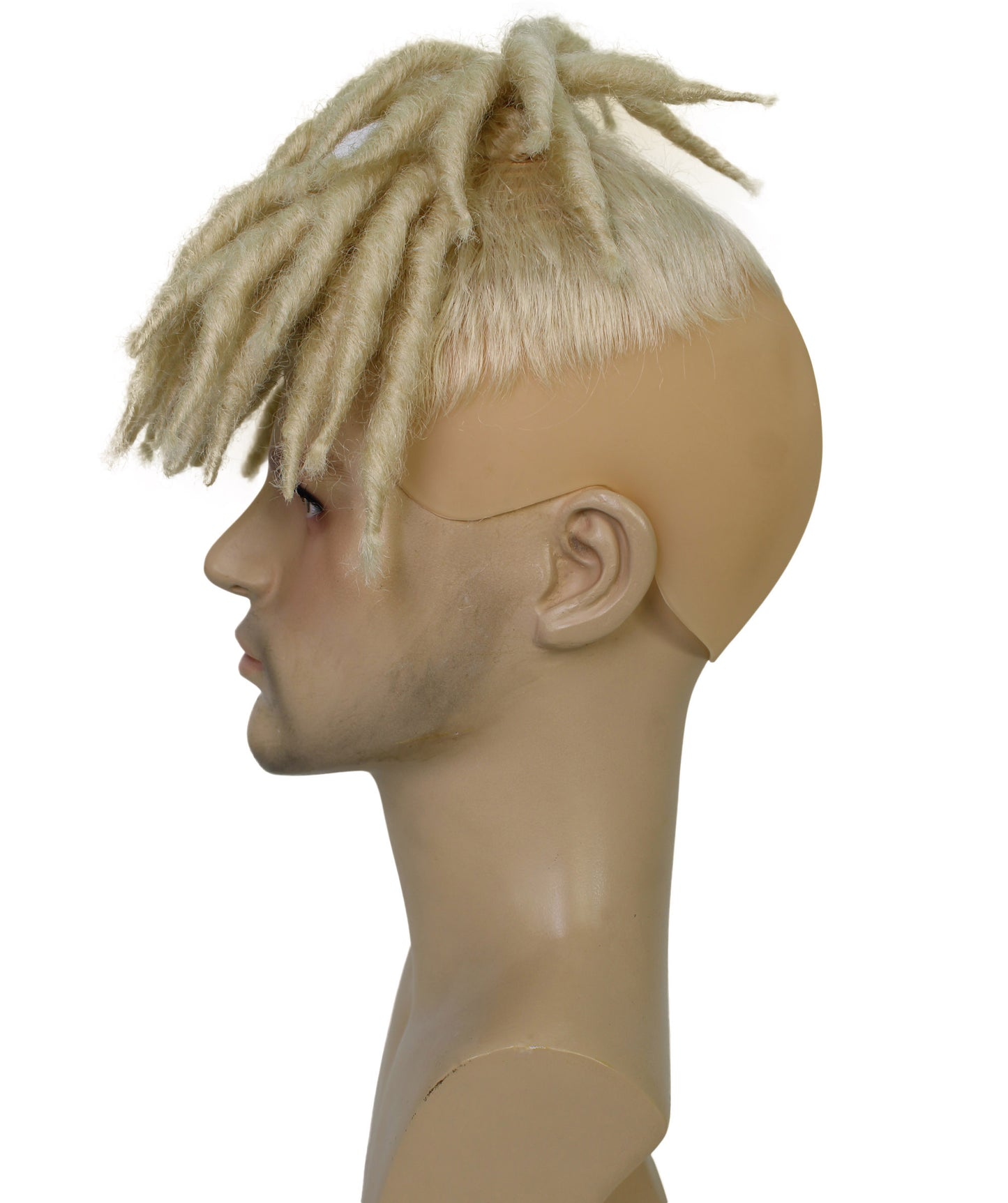 HPO Men’s American Rapper Dark Blue Dreadlock Updo Wig I Non-flammable Synthetic Fiber Wig