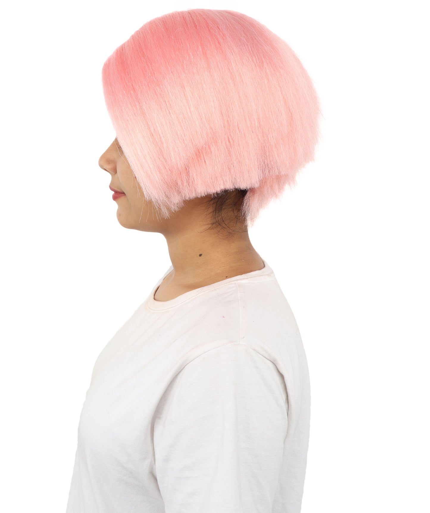 HPO Women’s Neon Yellow Bob Wig with Bangs—Bright Straight Cut Wig | Celebrity Inspired Hairpiece for Party, Halloween and Cosplay