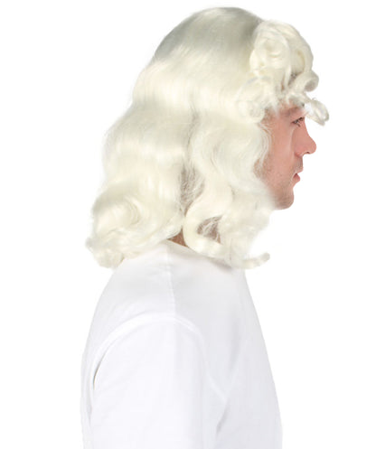 Men Wavy Colonial Wig | Premium Breathable Capless Cap