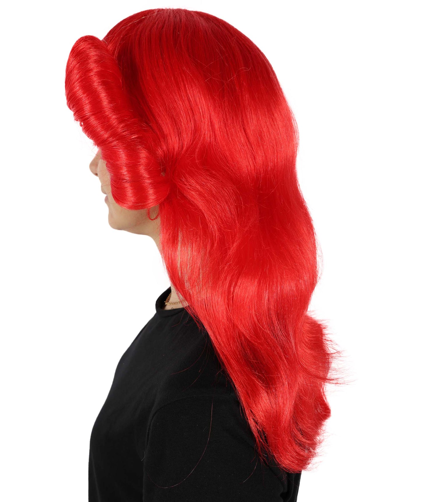 HPO Women's 70's Flick Multiple Color Retro Wig, Flame-retardant Synthetic Fiber