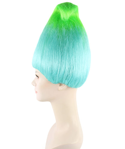 Bluish Green Troll Wigs | Trolls Wig | Premium Breathable Capless Cap