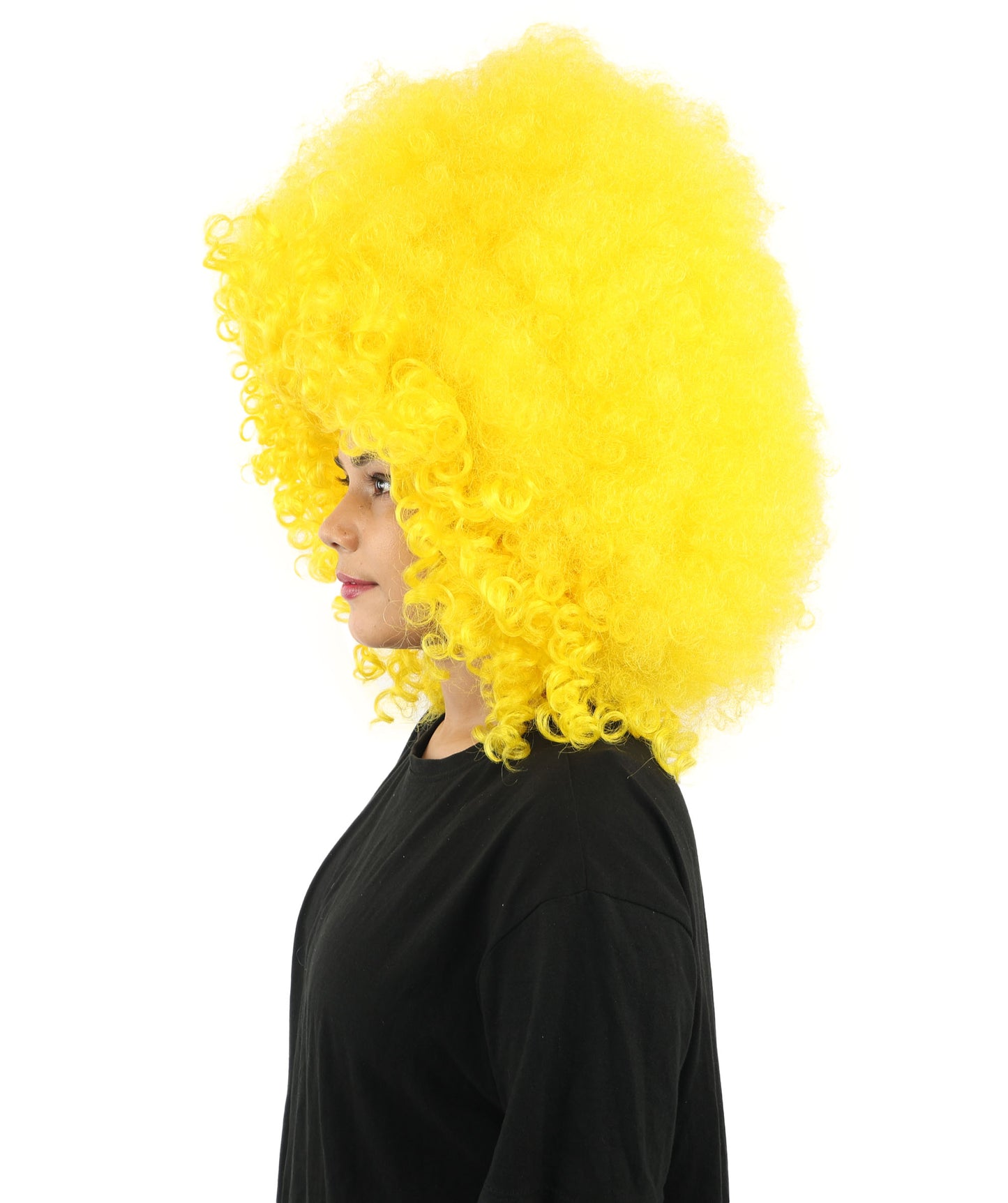 HPO Women's Giant White Glitter Afro Wig | Massive Puffy Sparkle Hair with Silver Sheen, Synthetic Fiber & Breathable Cap | Halloween, Troll Roleplay, 70s Disco Party, Theater & Funny Costume