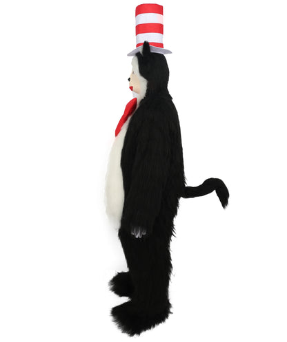 HPO Adult Unisex Animal Character Cat Black and White Costume Set | Complete Bundle with Musk Set | Ultimate Halloween & Cosplay Kit