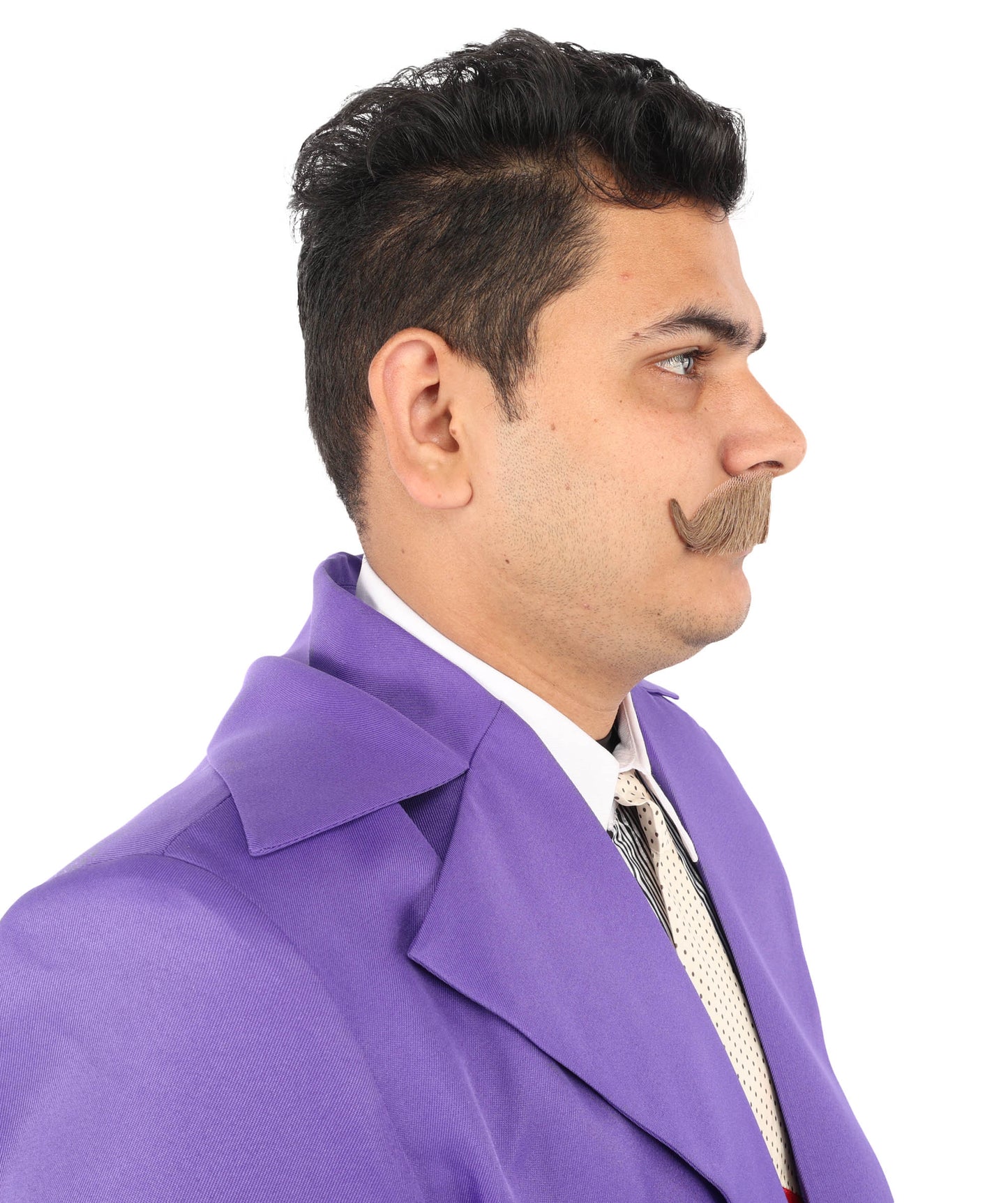 HPO Men's Realistic Fake Imperial Human Hair Mustache | Multiple Color Options