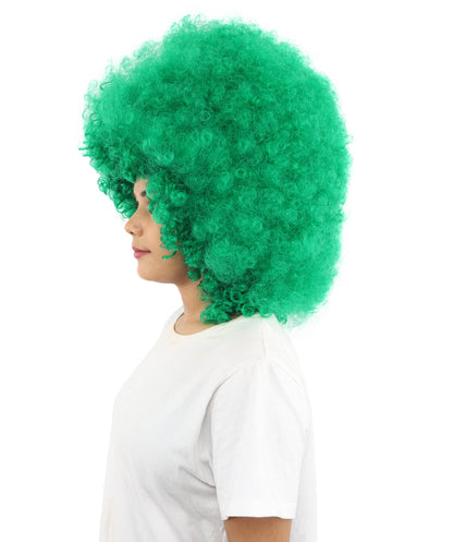 HPO Women's Giant White Glitter Afro Wig | Massive Puffy Sparkle Hair with Silver Sheen, Synthetic Fiber & Breathable Cap | Halloween, Troll Roleplay, 70s Disco Party, Theater & Funny Costume