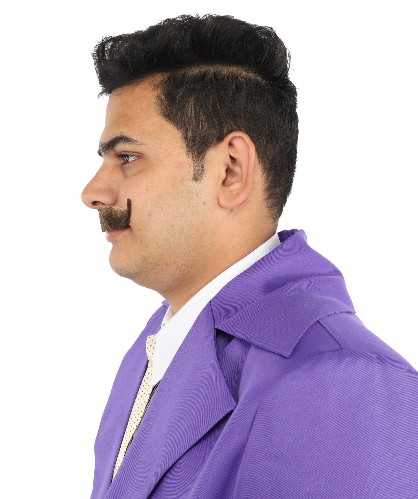 HPO  Men's Fake Human Hair Virtual Salesman Mustache | Brown Color