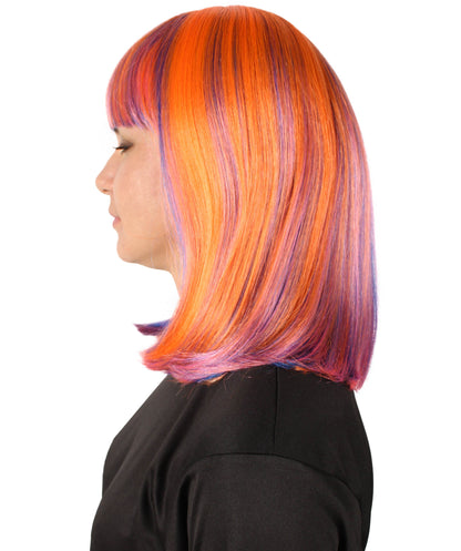 HPO Women's Shoulder Length Bob Wig Collection | Straight Halloween Wig Multiple Color Option | Premium Breathable Capless Cap
