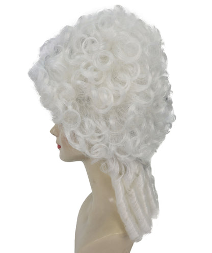 Womens Colonial Lady Wig | Blonde Curly Historical Wigs | Premium Breathable Capless Cap