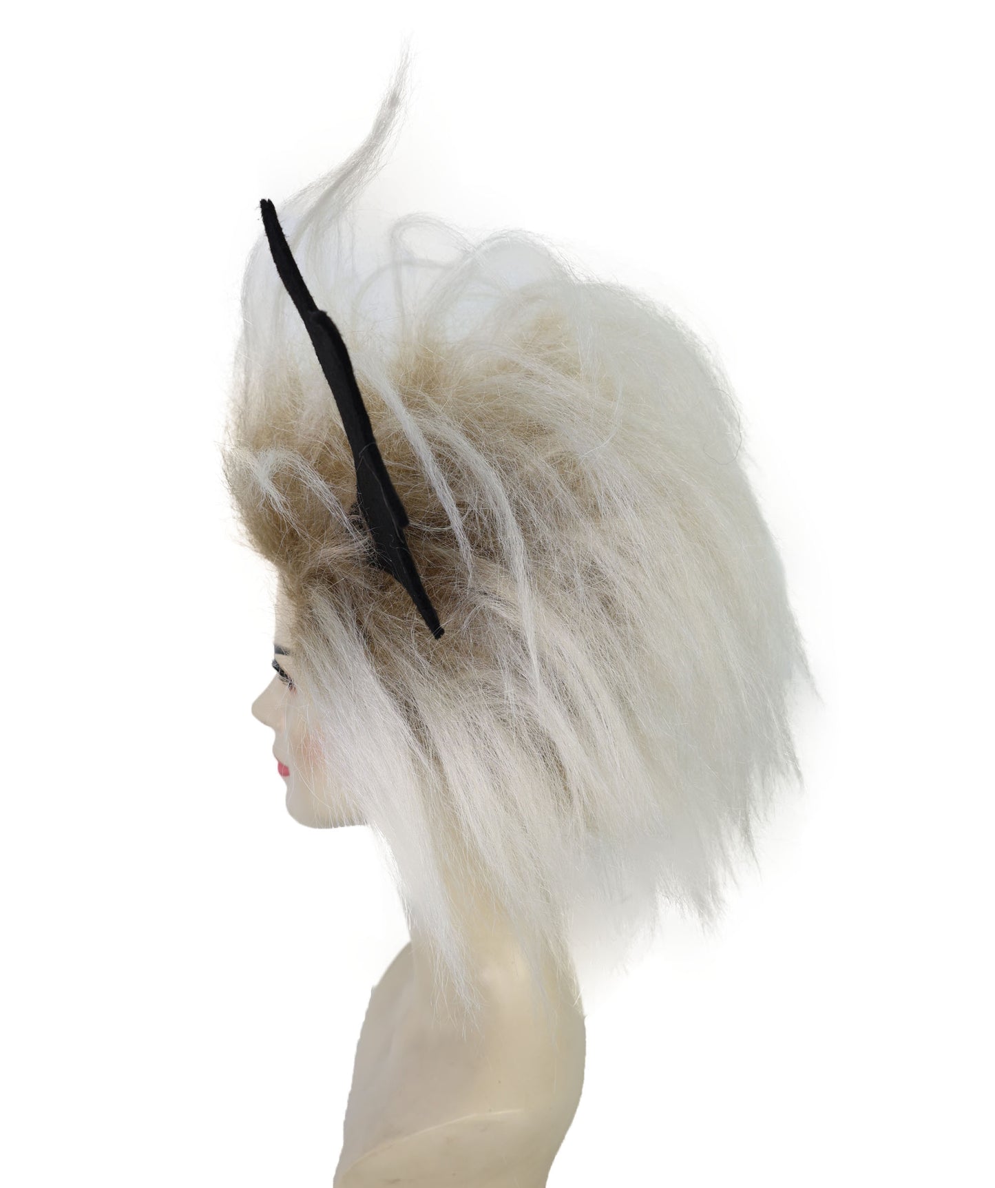 HPO Women’s Blonde Spiky Wig | Bold Martial Arts Fighter Inspired Hairstyle | Flame-retardant Synthetic Fiber