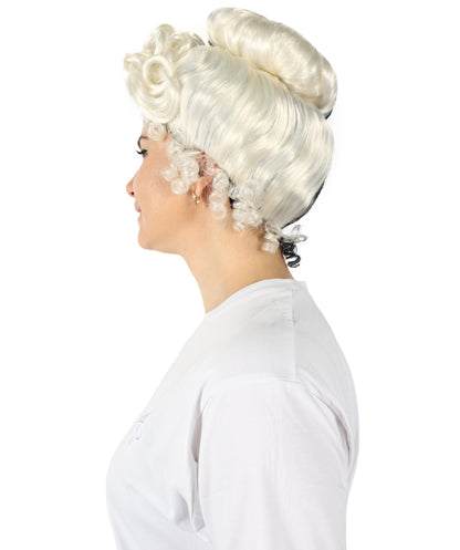 Mrs. Claus Women's Wig | TV/Movie Short Blonde Halloween Wigs | Premium Breathable Capless Cap