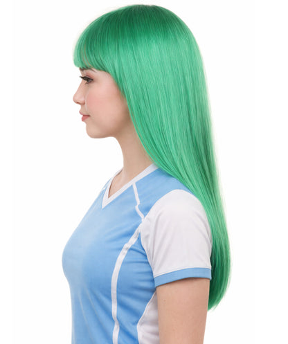 Nigeria Flag Sport Party Long Bob Wig | Premium Breathable Capless Cap