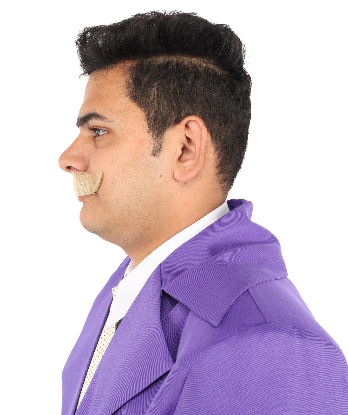HPO Men's Realistic Fake Imperial Human Hair Mustache | Multiple Color Options