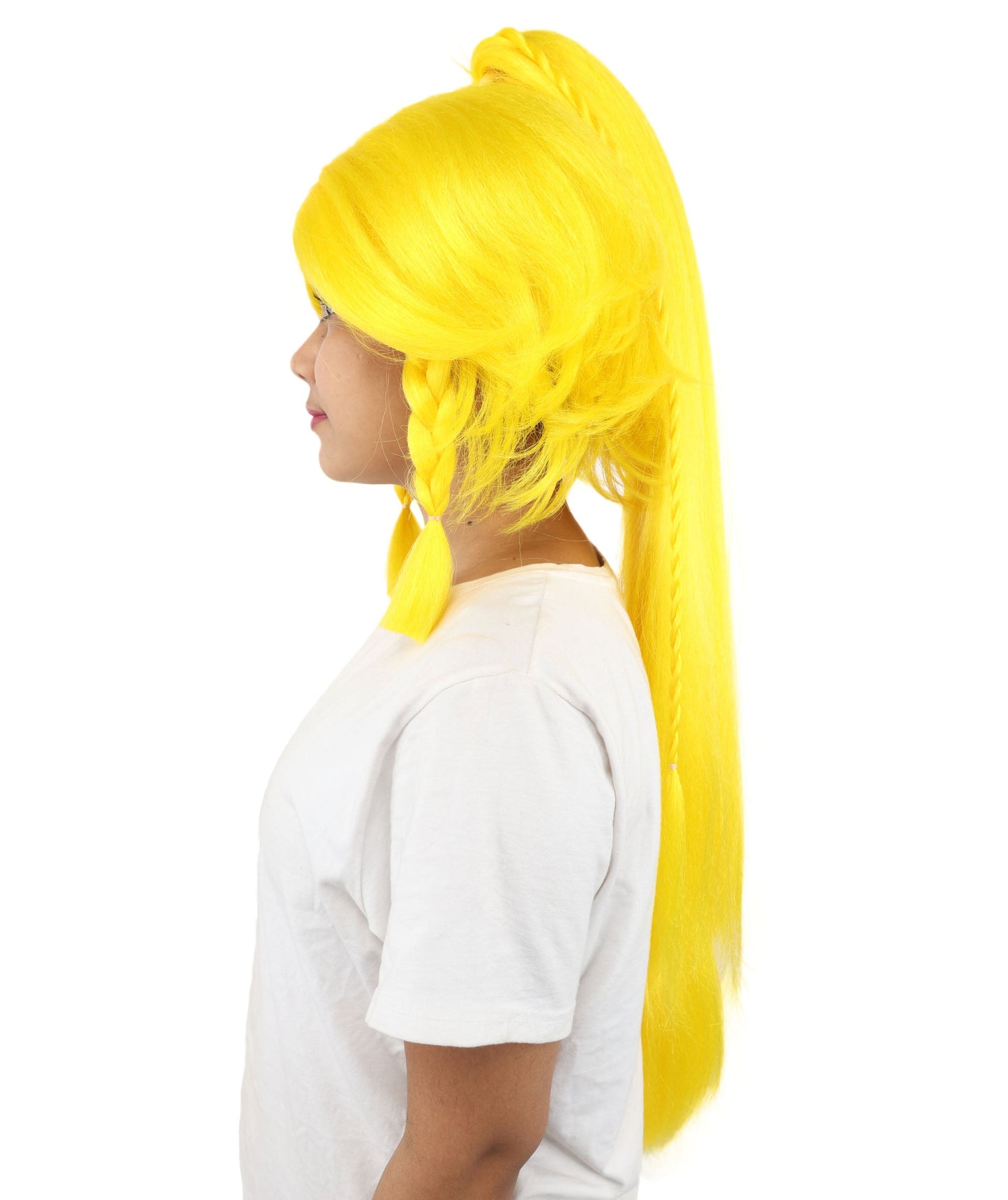 HPO Adult Women's Alien Nature Spirit Hair | Multiple Color Options | Soft Textured Bob with Beaded Braids, Heat Resistant Synthetic Fiber & Breathable Mesh | Halloween, Fantasy Roleplay, Themed Party, Theater & Carnival