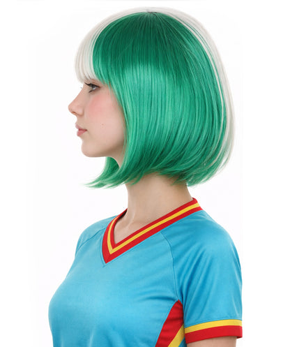 Women Patriotic Nigeria Flag Bob Wig | Premium Breathable Capless Cap