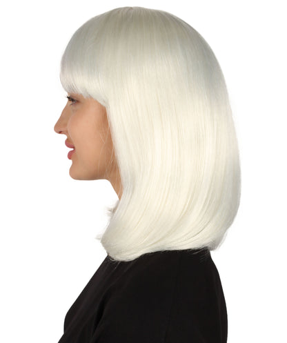 HPO Women's Shoulder Length Bob Wig Collection | Straight Halloween Wig Multiple Color Option | Premium Breathable Capless Cap