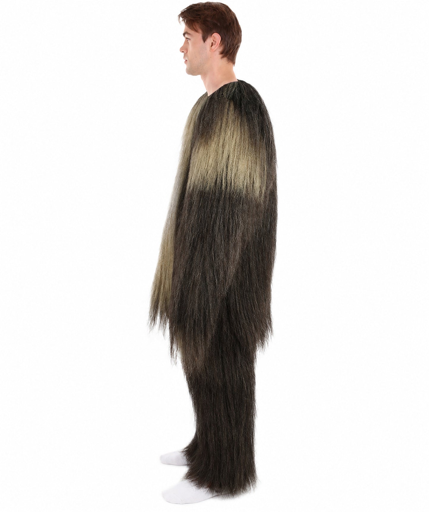 Long Hairy Elder Warrior Ape Military Leader Resistance Fighter Costume | Brown & Blonde Cosplay Costume