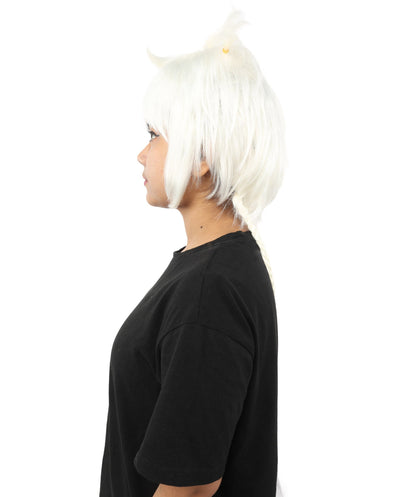 HPO Adult Women's Animal Ear Braided Wig | Multiple Color Options | Synthetic fiber, short bob with sculpted ears and long micro-braids, breathable base | Party, Halloween, theater, drag, performance, costume events