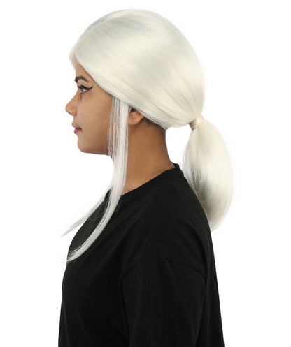 HPO Women’s Margo Gru-Inspired Long-Length Brown Wig | 17 Inch Hairpiece Halloween, Cosplay, and Themed Parties | Natural-Looking Synthetic hair with Capless Cap