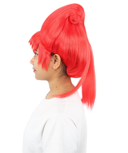 HPO Adult Women's Avant-Garde Bouffant Wig | Multiple Color Options | Create of synthetic fiber, massive smooth updo with micro bangs, breathable base | Party, Halloween, theater, drag, performance, costume events