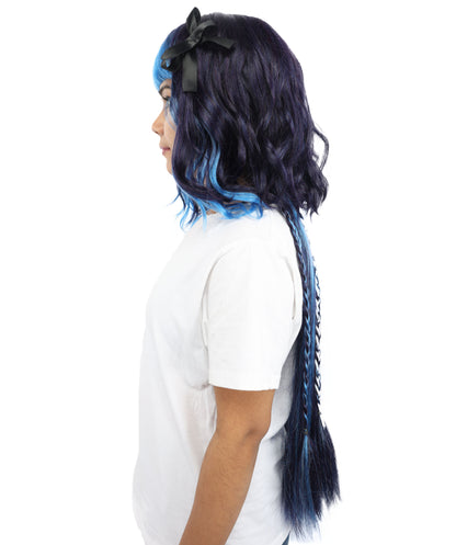 HPO Women’s Curly  Braided Jellyfish Head Wig – Ocean Inspired Fantasy Hair with Voluminous Tentacle Strands | Cosplay Outfit for Themed Parties & Creative Dress Up