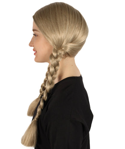 HPO Women's  Braided Gothic Wig | Multiple Color Collections TV Movie Wigs | Premium Breathable Capless Cap