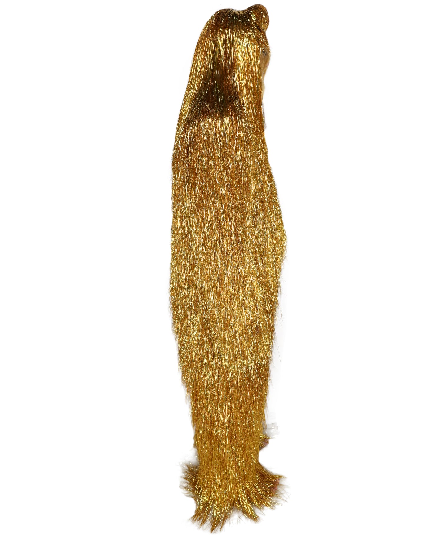 HPO UnisexTinsel Hairy Costume, Bundle & Mask Set | Full-Body Suit & Matching Mask | Long Hair Funny Costume for Halloween, Performers, Cosplay & Mascots | Multicolor Options