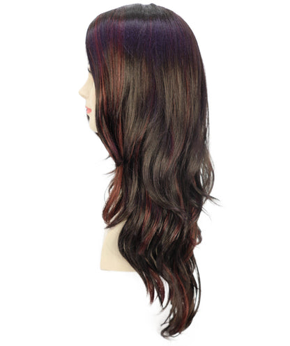 HPO Adult Female WIG Hot Honey Ebony – Wavy Medium Brown Ebony Wigs for Retro Costumes & Events, Perfect for 70s Disco, Retro Costumes, Halloween and Cosplay, Themed Events