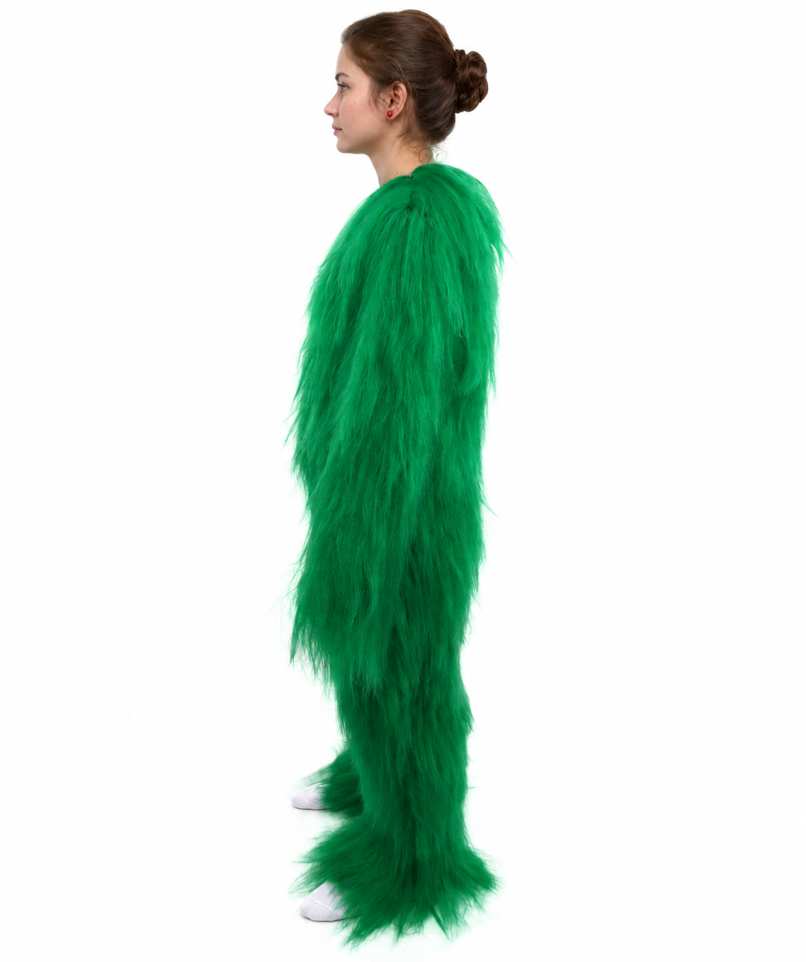 HPO Teen Extreme Hairy Person Costume Bundle & Mask Set - Full-Body Hair Suit Extra-Long Costume Wig for Halloween, Cosplay & Parties - Multiple Color Options