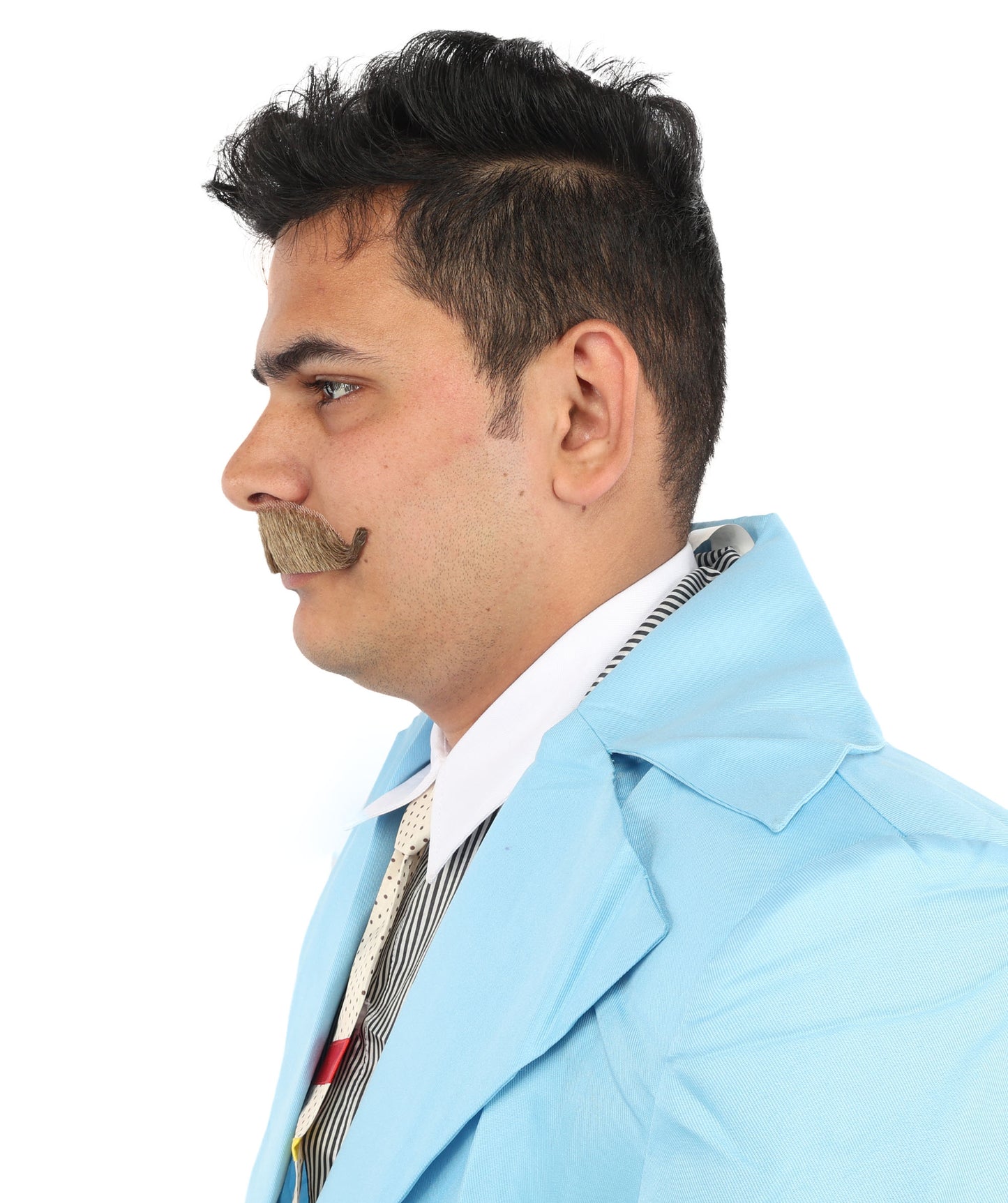 HPO Men's Fake Human Hair Western Doc Mustache | Multiple Color Options