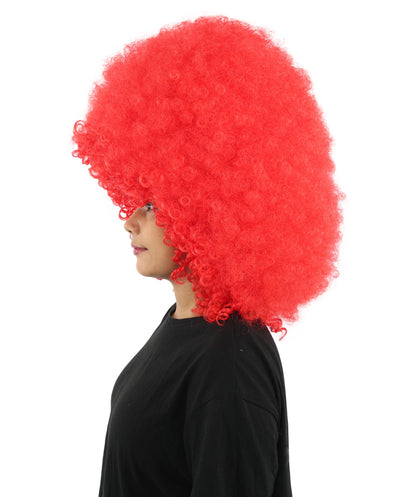 HPO Women's Giant White Glitter Afro Wig | Massive Puffy Sparkle Hair with Silver Sheen, Synthetic Fiber & Breathable Cap | Halloween, Troll Roleplay, 70s Disco Party, Theater & Funny Costume