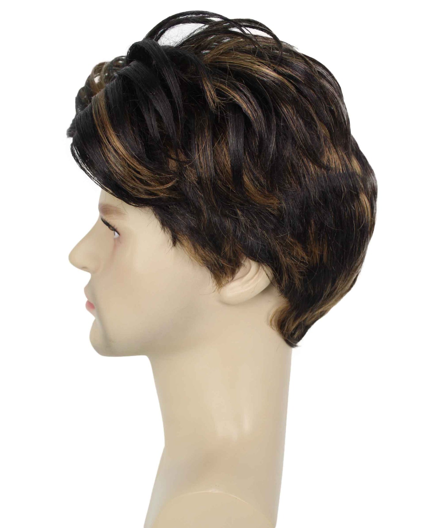 90's Rave Guy | Men's Short Gelled Middle Part | Halloween Wig | Multiple colors | Flame-Retardant Synthetic Fiber