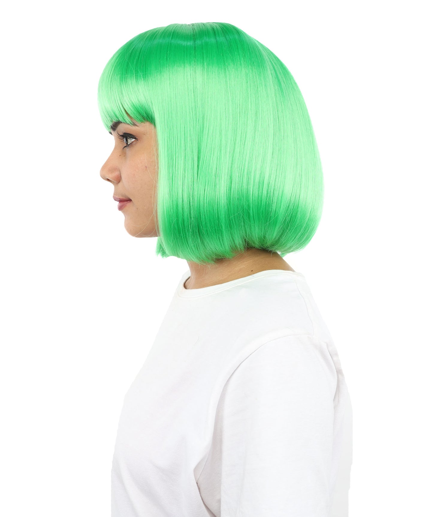 Adult Women’s Medium Bob Wig with Bangs – Layered Hairstyle with Soft Synthetic Fibers & Smooth Texture With Standard Cap | Stylish Hairpiece for Cosplay, Parties & Photo Shoots | Multicolor Options