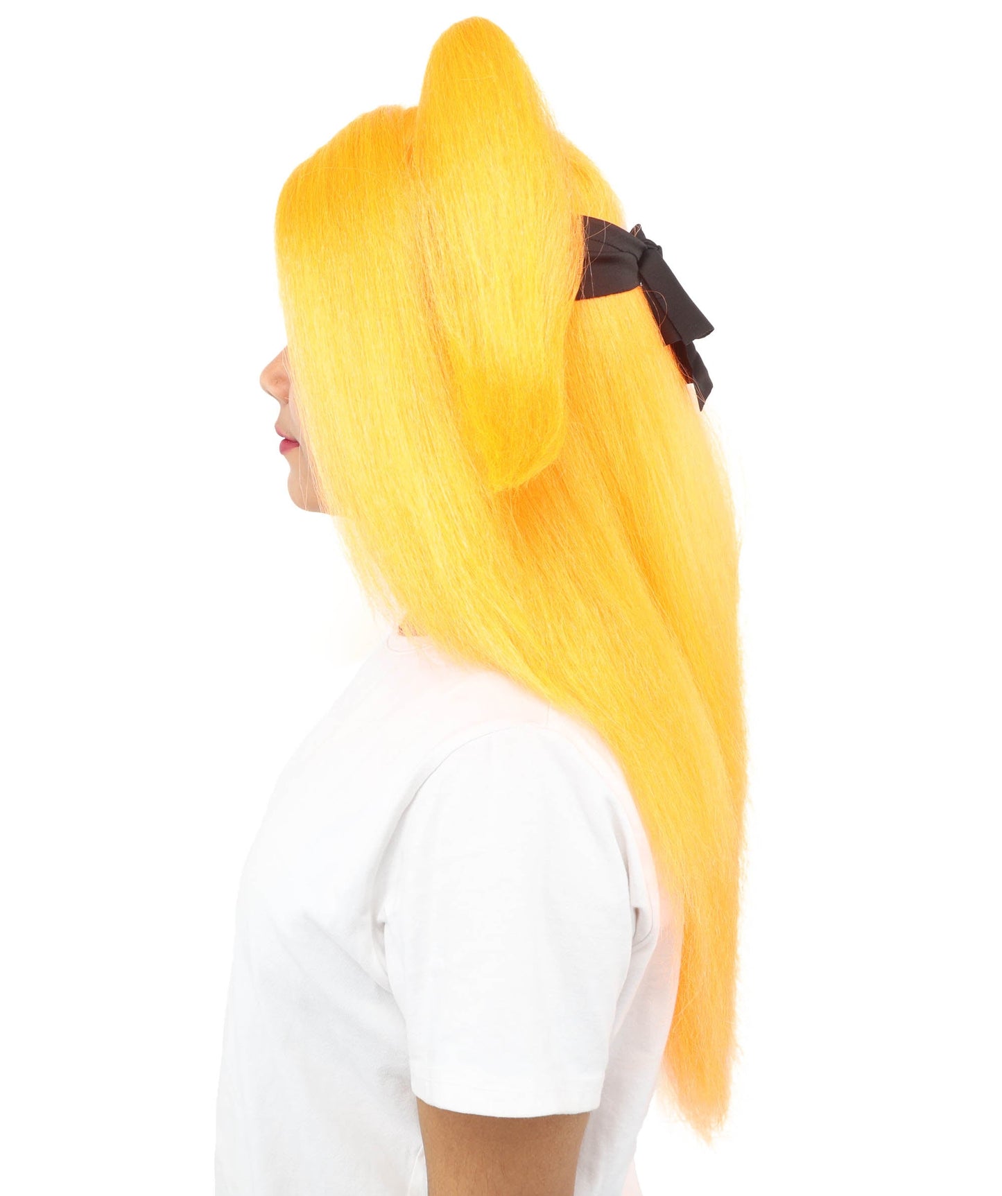 Women's High Ponytail Ninja Wig | Multiple Color Options | Create of synthetic fiber, long straight texture with top-tied fountain, breathable base | Cosplay, Halloween, theater, party, performance, costume events