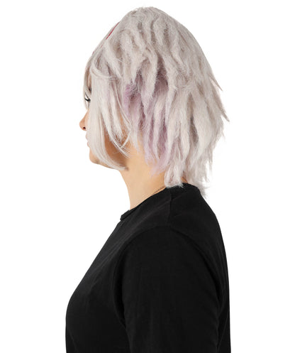 HPO Women's Princess Grey Featury Fluffy Wig I Cosplay Wig I Flame-retardant Synthetic Fiber