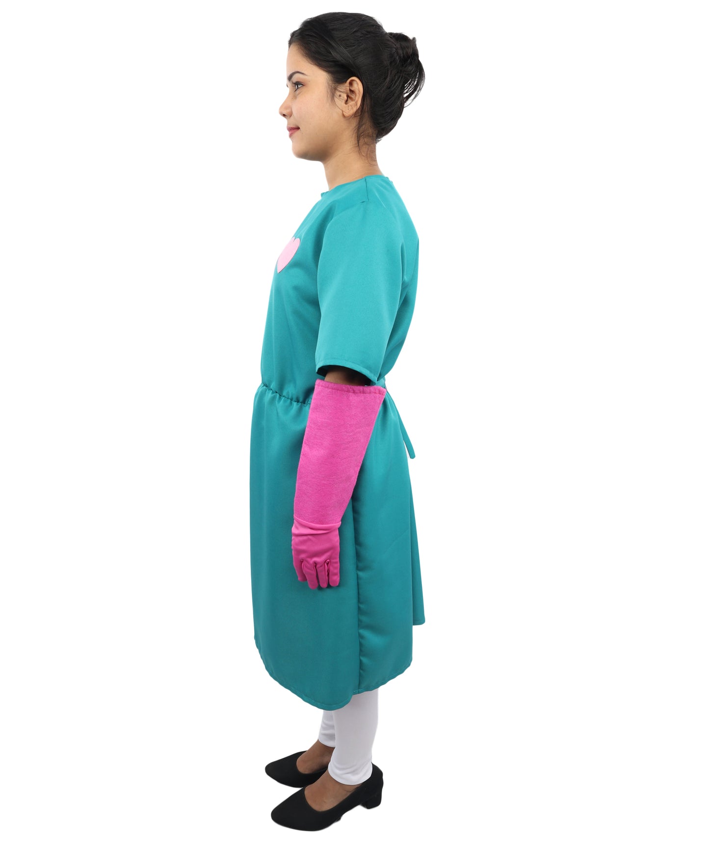HPO Fantasy Gothic Surgical Costume – Knee Length Gown with Structured Waist Shape |Visual Appearance for Theme Parties