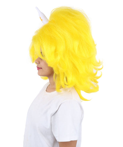 HPO Adult Women's Long Red Bob Wig | Straight Shoulder-Length Black Hair with Blunt Bangs, Included Accessory Set & Breathable Cap | Halloween, Anime Roleplay, Costume Party & Daily Wear