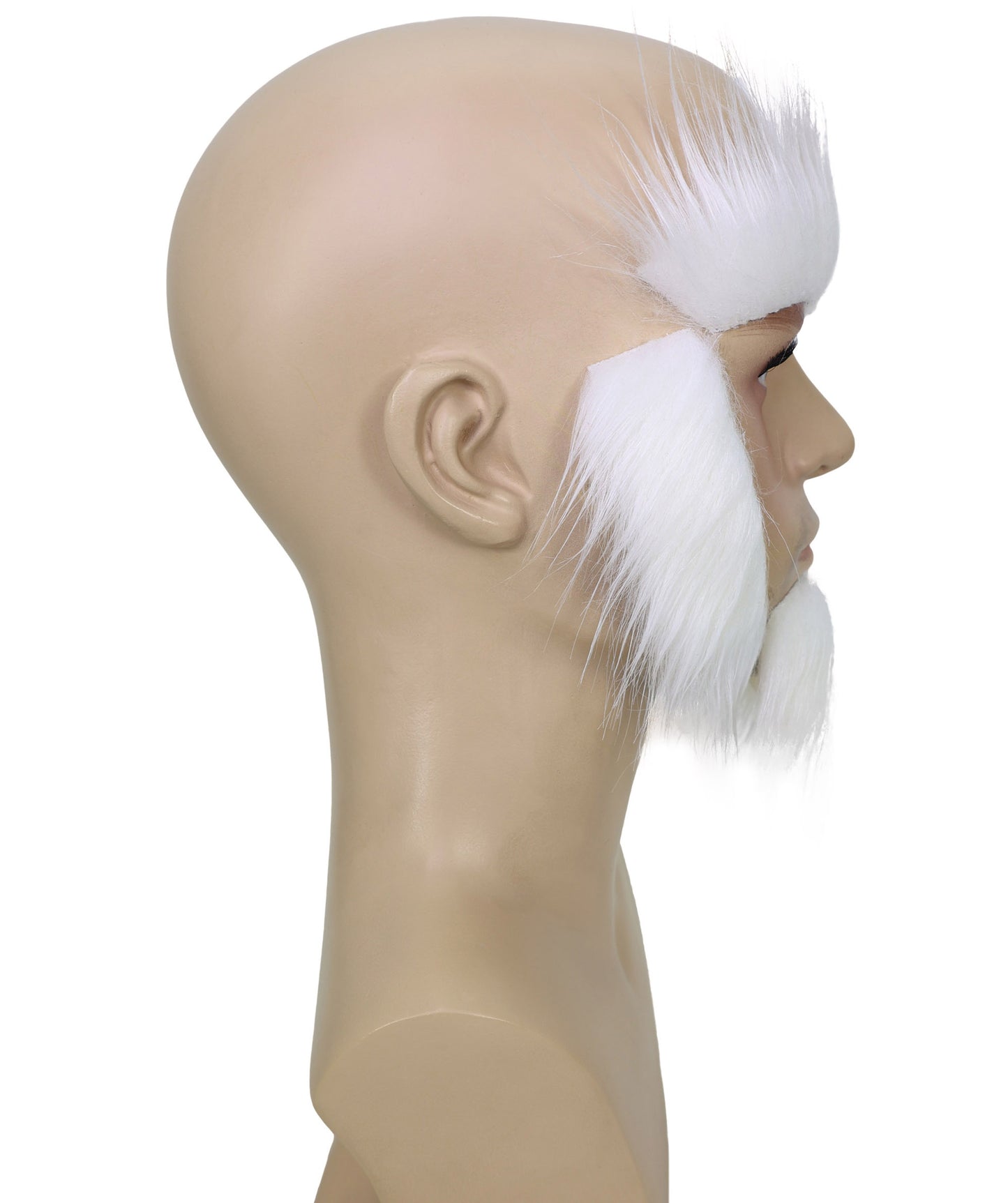 HPO Adult Uncle Sam White Beard, Sideburns & Eyebrows – Self-Adhesive Costume Set