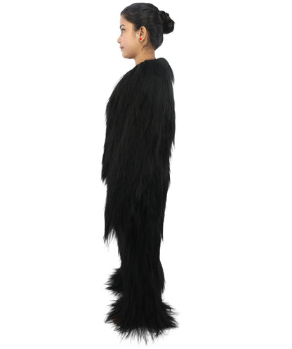 HPO Teen Extreme Hairy Person Costume Bundle & Mask Set - Full-Body Hair Suit Extra-Long Costume Wig for Halloween, Cosplay & Parties - Multiple Color Options
