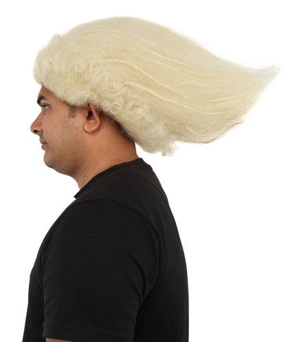 HPO Men's Wild Rocker Wig | Multicolor Options | Voluminous Frizzy Heavy Metal Hair, Two Tone Gradient & Breathable Cap | Halloween, Rock Troll Roleplay, 80s Costume, Theater & Concert Events