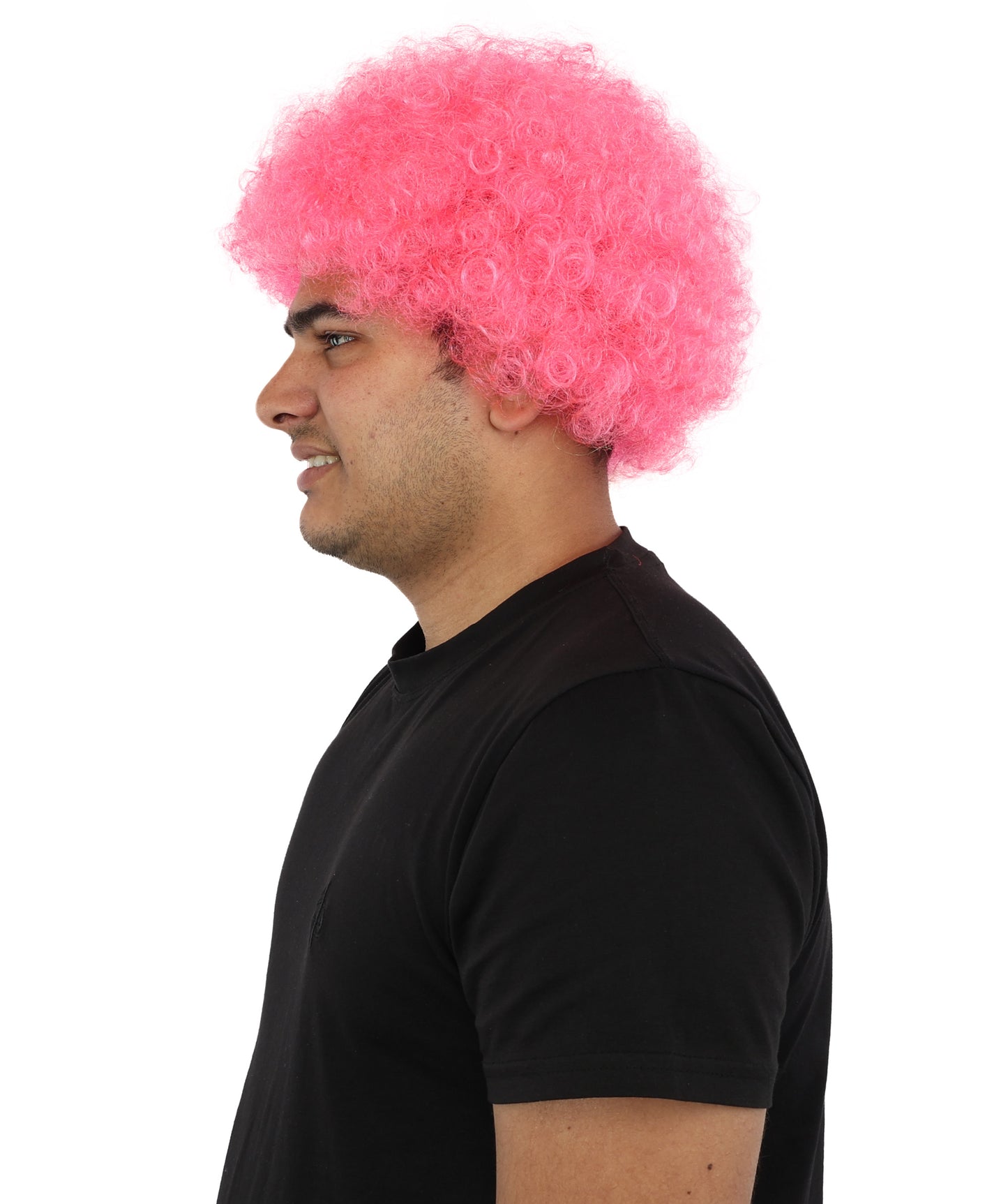 HPO Men's Afro Style Clown Wig with Standard Cap  | Flame-Retardant Synthetic Fiber | Ideal for Parties, Cosplay, and Themed Events
