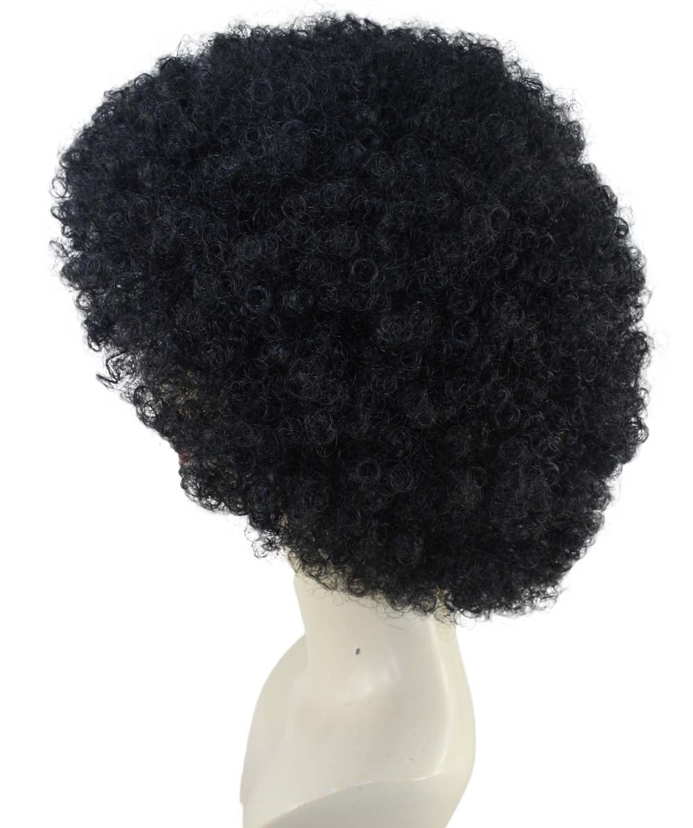 HPO Adult Women's EG Black Afro Wig – Classic Curly Wigs Themed Events, Perfect for 70s Disco, Halloween and Cosplay, Theater and Themed Parties