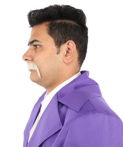 Men's Horseshoe Human Hair Mustache Styles | Facial Hair Multiple Colors Option | HPO