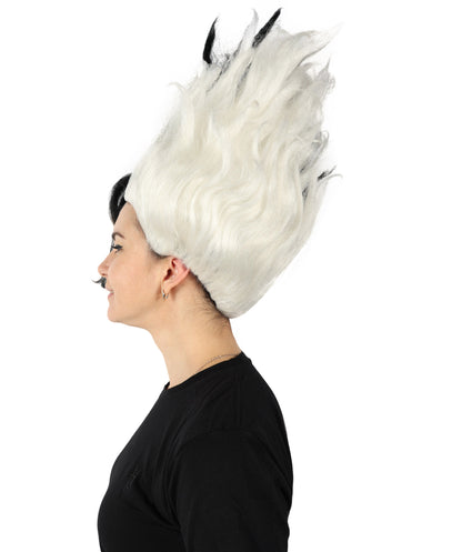 HPO Women's Tv Musical Movie Princess Troll Multiple Wavy Wig, Flame-retardant Synthetic Fiber