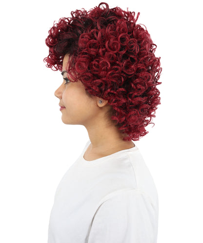 HPO Women's Burgundy Rod Set Wig | Salon Styling Hair Set Natural | Durable, Flexible Rods for Curling, Twisting & Protective Hairstyles