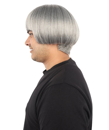 Adult Men’s Earfquake-Inspired Retro Blue Suit Costume & Multiple Bob Wig Bundle | Included sunglass | Bold Retro Look for Cosplay & Costume Events